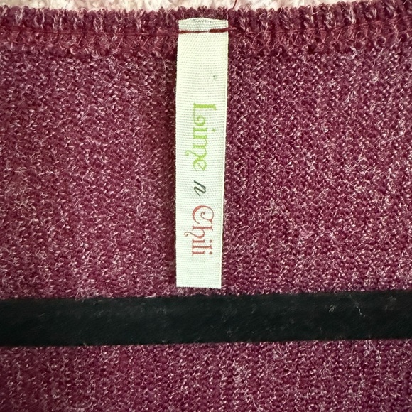 Maroon V-Neck Sweater Dress - Picture 4 of 4